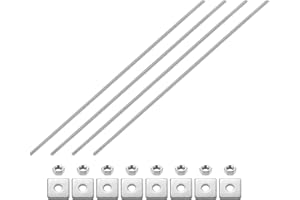 uxcell 4Pcs Fully Threaded Rod, M6-1 Thread Pitch 450mm Length Stainless Steel Right Hand Fully Threaded Studs with Nuts and 