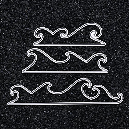 image for Bottone Sea Wave Metal Cutting Dies Stencil DIY Scrapbooking Album Car