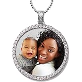 PicturesOnGold.com Photo Engraved XL Cubic Zirconia Pendant in Size 2 x 2 Inch