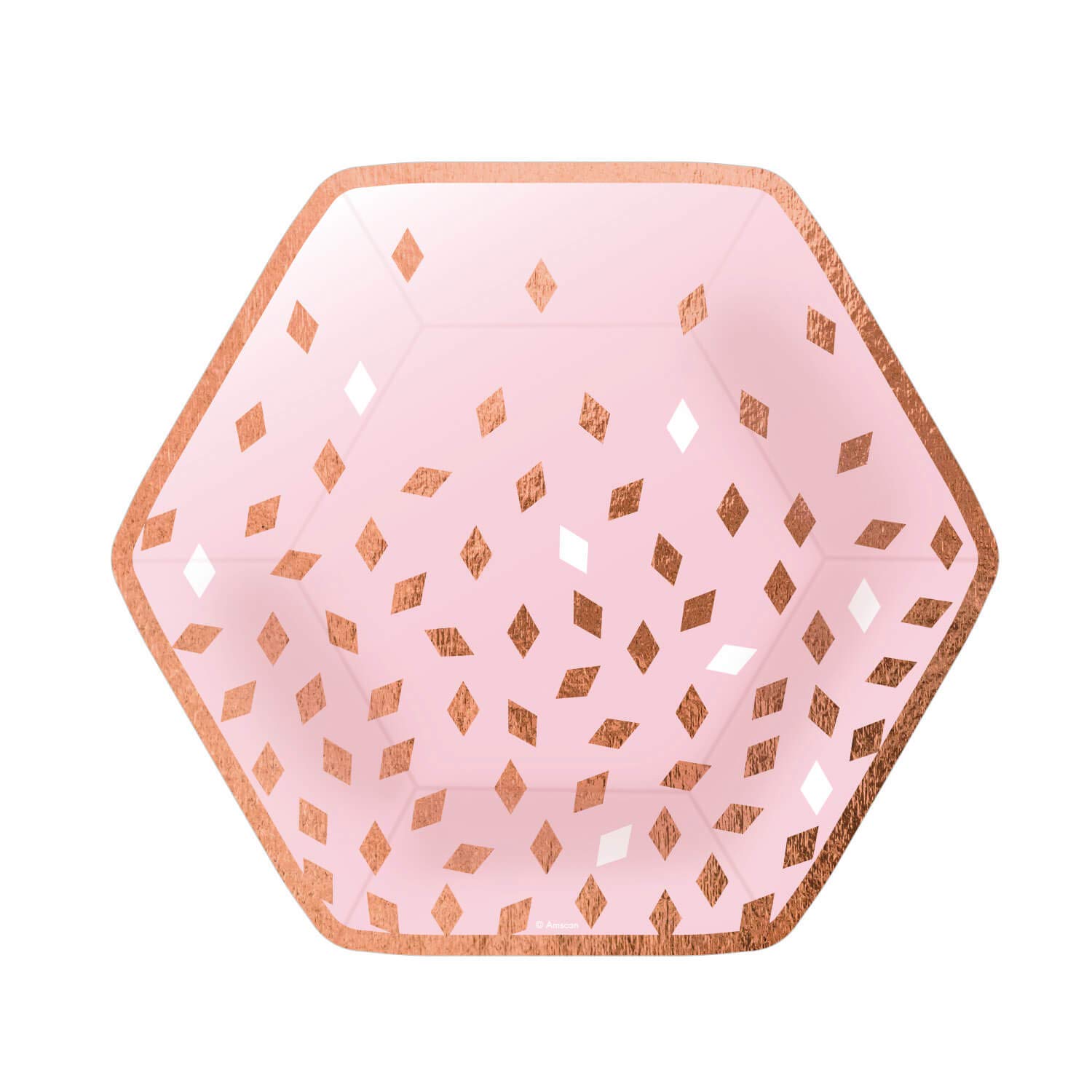 Amscan 552583 Plates Hexagon Rose Gold 23Cm — image 1