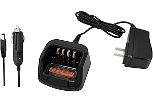 KASLNOUO CH10A07 Car Charger for Hytera PD402i PD502 PD562 PD782 PD686 BL1504 BL1502 Radio with Desktop Charger