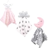 Hudson Baby Unisex Baby Animal Face Security Blanket, Star Girl, One Size
