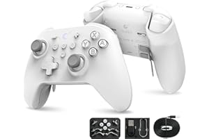 RunSnail GuliKit KK3 Max Controller, GuliKit Kingkong 3 with Hall Joysticks and Triggers, 4 Back Buttons, 1000Hz Polling Rate, Compatible with Switch/Android/iOS/macOS-White