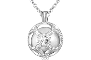EUDORA Harmony Ball Necklace for Women Celtic Knot Necklace Guardian Angel Pendant Pregnancy Bola Necklace Lockets Chime Neck