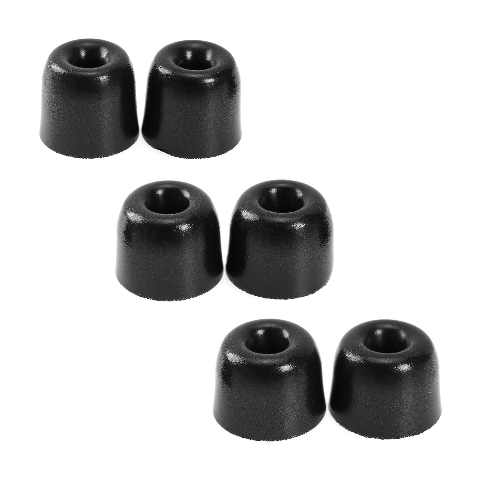 Be In Your Mind 3 Pairs of Memory Foam Ear Tips Earphone Buds Noise Isolation 3.0mm Earbuds Eartips Replacement Compatible with TIN HiFi T2 Pro 3 Sizes S/M/L Black