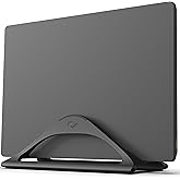 HumanCentric Vertical Laptop Stand for Desks Adjustable Matte Black MacBook | Upright Adjustable Holder to Dock Apple MacBook Stand, and Other Laptops to Organize Work &amp; Home Office, Automatic Grip