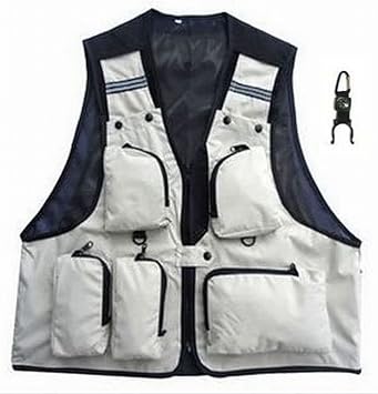 Amazon グッドライフexpress 釣り用ベスト アウトドア 釣り ホワイト Xl フィッシングベスト 日焼け防止 防水 撥水 多機能 背中取外し可 グッドライフexpress カヌー カヤック