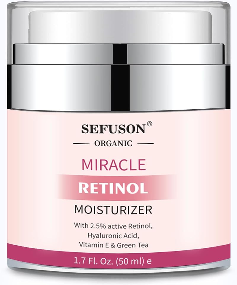 SEFUSON Retinol Moisturizer 2.5% 50ml Anti Aging Eye Face Cream Vitamin E