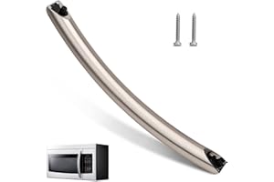P POLERDEN ME19R7041FS Microwave Door Handle, DE94-04309A Handle, Replaces for Samsung Microwave Handle ME19R7041FS ME17R7021ES(See Figure 4 for Specific Models), Contains 2 Screws