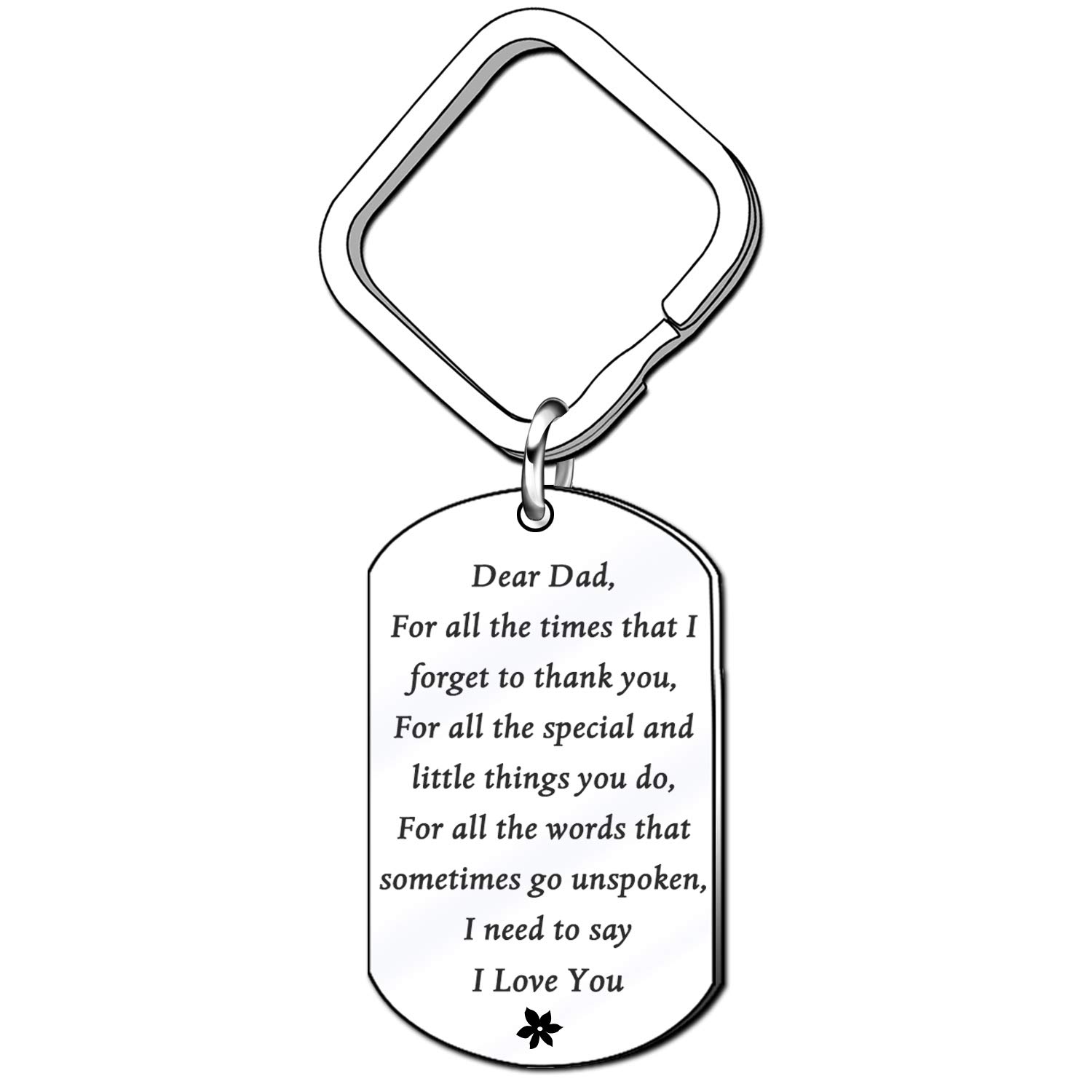 GUOYU Father's Day Gift Keyrings Key Rings from Daughter Son - To My Dad Never Forget That I Love You (3)