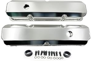 PATEYNEY Tall Fabricated Valve Cover for Ford FE w/breather grommet (Silver Anodized)