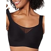 Tarbo Womens Jelly Bralette Seamless Wireless Comfortable Supportive Push Up T-Shirt Bra with V Mesh and Wide Band