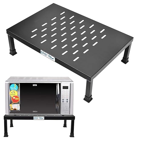 Plantex High Grade Gi Metal Universal Microwave Oven Fix Stand for Kitchen Platform - Floor