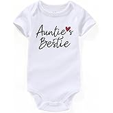 AIZFFZY Aunties Bestie Baby Clothes Girl auntie outfits Aunt infant newborn Bodysuits