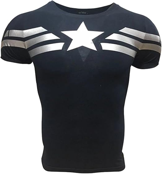 A. M. Sport Camiseta Fitness Compresion Hombre con Dibujos de ...
