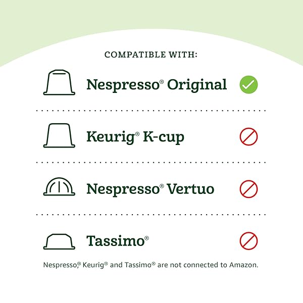 AMAZON FRESH RISTRETTO INTENSO DARK ROAST ALUMINUM CAPSULES, COMPATIBLE WITH NESPRESSO ORIGINAL BREWERS, INTENSITY 10/13, 50 COUNT (5 PACKS OF 10)