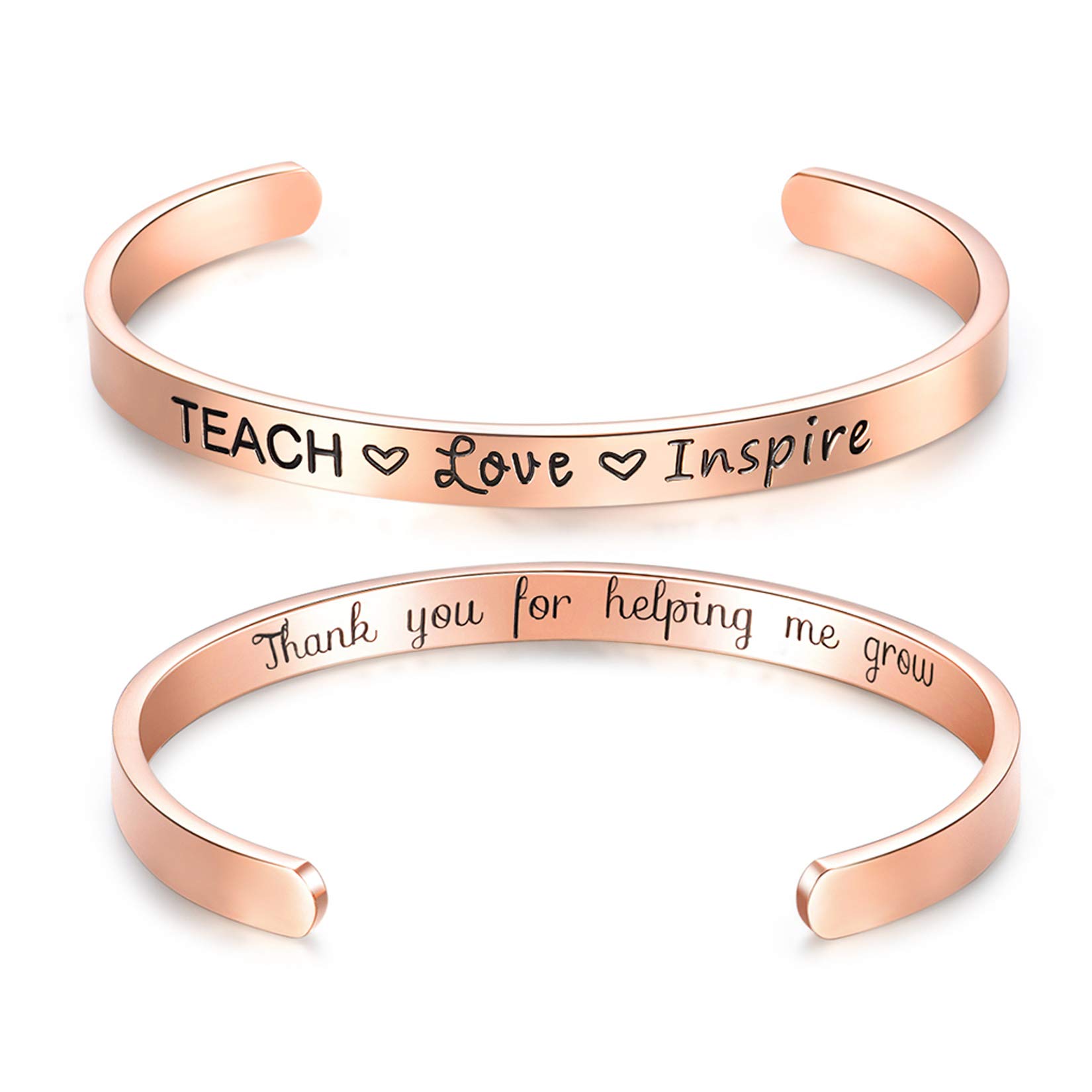 CERSLIMO Friendship Bracelet for Women - Inspirational & Motivational Cuff Bangle for Best Friend, Sister, Mother, Teacher Gifts & Birthday, Christmas Gifts, Thank You Teacher — image 1