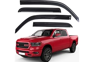 Lightronic Extra Durable Outside-Mount Auto Vent Window Visor, Fits 2019-2025 Ram 1500 Crew Cab (New Body Only, EXCLUDES 1500