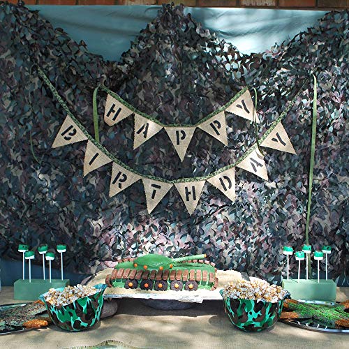 LOOGU Military Camouflage Net Reinforced Large Size – Ideal for Camouflage, Hunting, Garden Decoration, Shading, Photo, Terrace Awnings