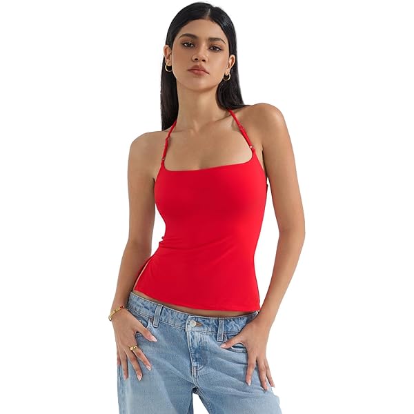 トップス theredthread message tank red Wide Angle Strap Tank Top in Perfect Red – Threads