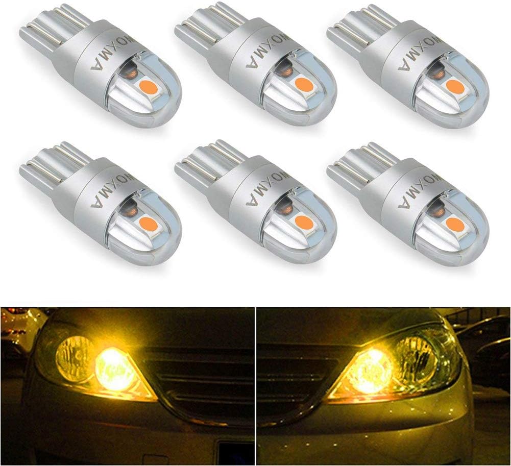 T10 LED Bulbs Extremely Bright 3030 Chipset 194 168 SMD W5W LED Wedge Light 1.5W 12V License Plate Light Turn Light Signal Light Trunk Lamp Clearance Lights Reading lamp (6pcs, orange)