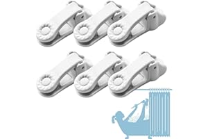 Kingwee Sunflower Shower Curtain Clips, Shower Splash Guard Holders, Bathtub Curtain Liner Clips for Windproof & Splash Water (Grey-6 Pack)