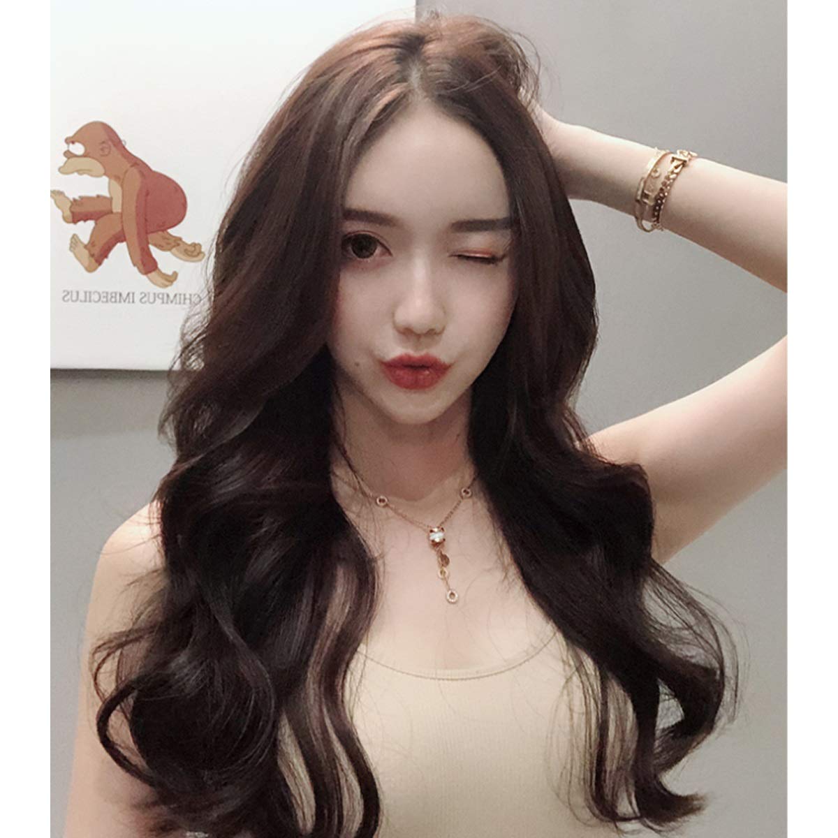 Amazon Com Hengtongtongxun Real Hair Wig Natural Beauty