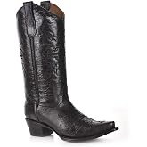 Corral Boots Womens Embroidered Snip Toe Casual Boots Mid Calf Mid Heel 2-3"