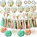 Qian's Party Wild One Birthday Decorations Mint Peach Gold Polka Dot Pom Pom Mint Peach Gold Confetti Balloons for Girl Baby Shower Decorations Peach Mint Bridal Shower Decorations Gold Glitter