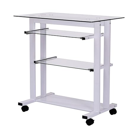 HOMCOM Computertisch Eckschreibtisch Winkelschreibtisch Schreibtisch Bürotisch PC Tisch, Verschiedene Modelle (Modell 5/Weiß)