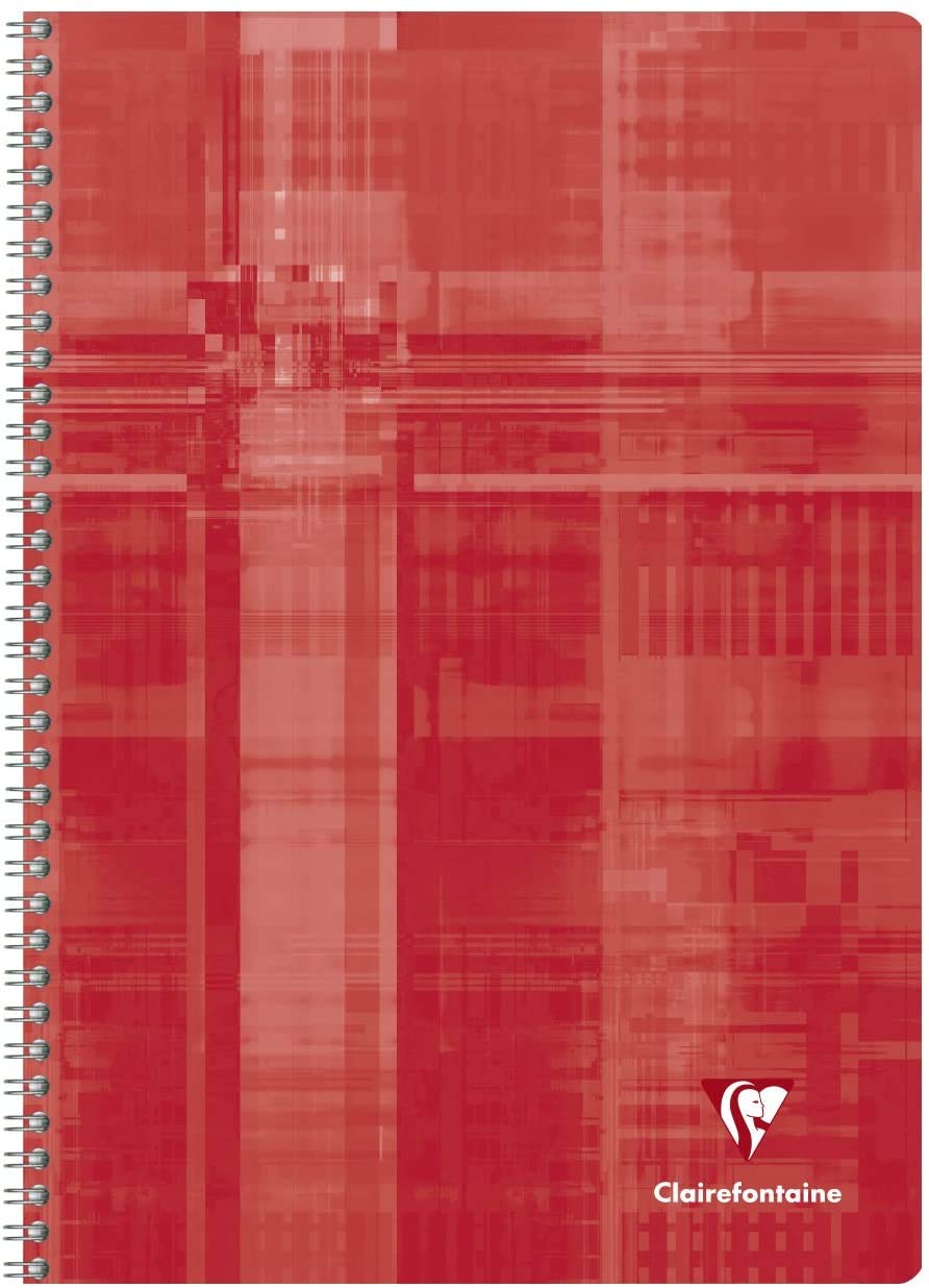 Clairefontaine 8731C - One Spiral Notebook - Dimensions: 17 cm x 22 cm - 120 Seyes Ruled Pages - White Paper 90 g - Laminated Card Cover - Random Colours