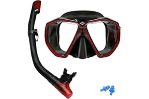 AosDero Snorkeling Gear for Adult Men Women, HD Diving Mask, Foldable Dry Top Snorkel for Snorkeling Diving Swimming Travel