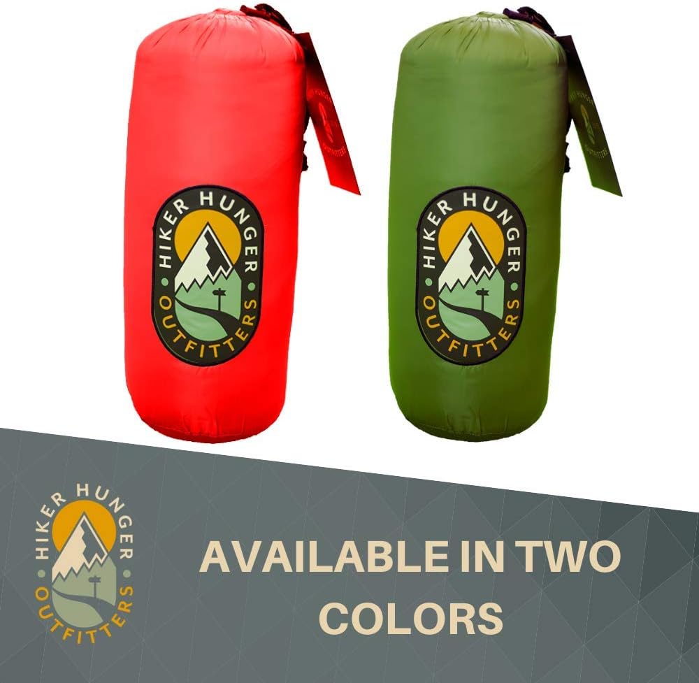 Hiker Hunger Outfitters | Extra Large Double Insulated Outdoor Camping Blanket | Easy to Pack, Waterproof, Durable, Lightweight & Warm| Best for Hiking, Backpacking, Stadium Events, Picnic | Green: Kitchen & Dining