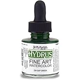 Dr. Ph. Martin's Hydrus Fine Art Watercolor (23H) Watercolor Bottle, 1.0 oz, Sap Green, 1 Bottle