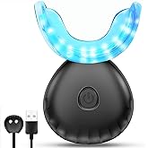 Teeth Whitening Light,10X More Powerful Blue Led Light Connected with USB, Non-Battery Teeth Whitening LED Light in Home Use (Black)