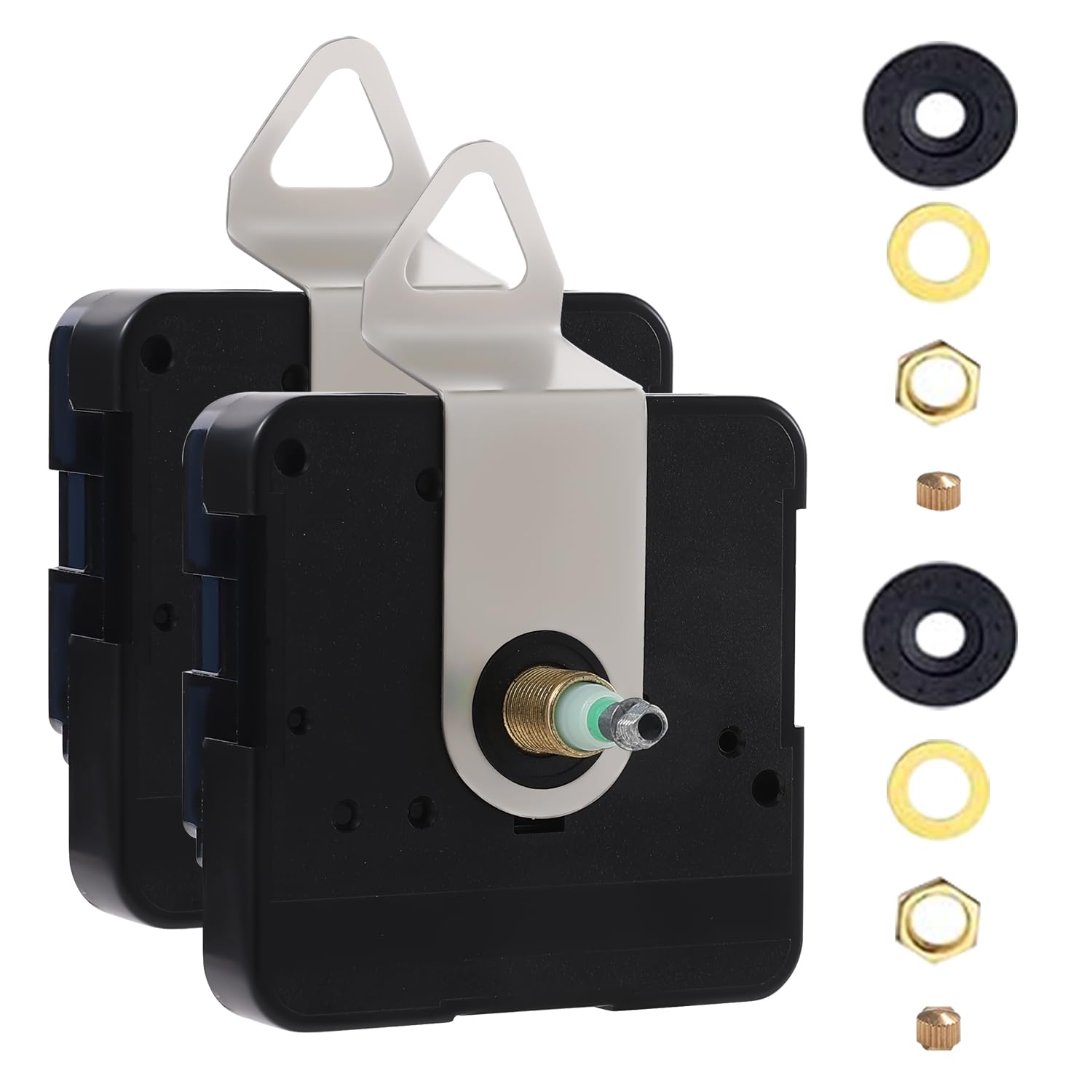 Photo 1 of EMOON 2-Pack “I” Shaft Quartz Clock Movement Replacement, Battery Operated Clock Mechanism Kit for DIY Wall Clock Repair & Custom Clocks