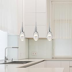 JoollySun Crystal Pendant Light Fixtures: Chrome