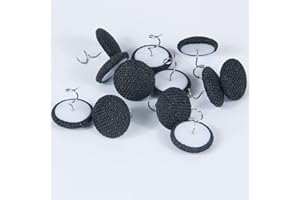 MIOULE Upholstery Tacks Headliner Pins， Fabric Covered Twist Pins for Sofa，Furniture Covers，Armchair Caddies, Armrest Covers,Bed Skirts, Slipcovers, Headliners (Set of 24, Dark Grey)