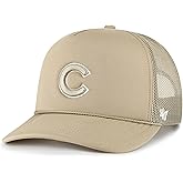 47 Brand MLB Unisex Khaki Primary Logo Foam Trucker Adjustable Mesh Snapback Hat Adult One Size Fits All