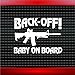 Baby On Board # 3 AR Car Sticker Truck Window Vinyl Decal Color: White