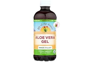 Lily Of The Desert Aloe Vera Gel - Inner Fillet Filtered Thicker Consistency Aloe Vera Drink with Natural Vitamins, Digestive Enzymes for Gut Health, Stomach Relief, Wellness, Glowing Skin, 32 Fl Oz