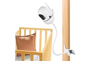 CAGUAN Flexible Baby Monitor Mount for HelloBaby HB6550/HB65/HB40/HB6339/HB66/HB6550Pro, ANMEATE SM935E, Baby Camera Mount Holder Stand with 15.7 inch, Attach to Baby Crib Without Wall Damage