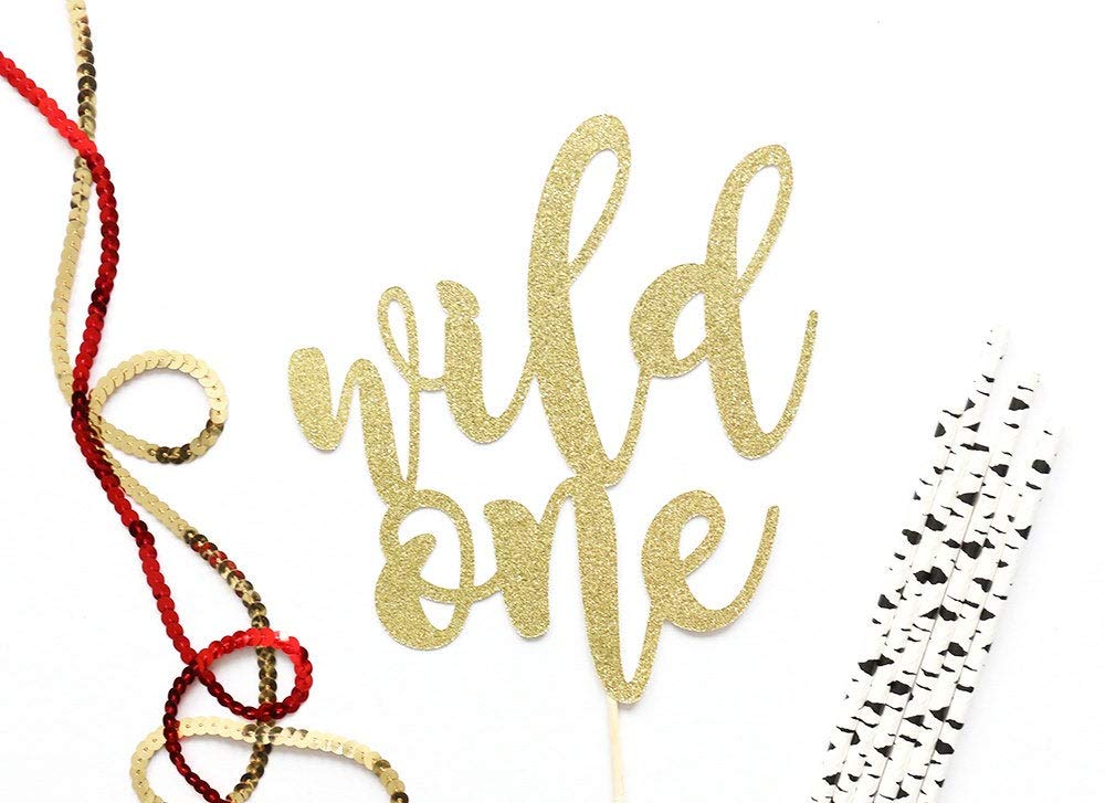Wild One Glitter Cake Topper Boho 1st Birthday Party Decor First Birthday Cake Topper Tribal Theme Wild One Party Decor Boho Party