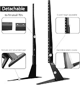 Suptek Universal TV Stand 65 inch Height Adjustable VESA 75x75 to 800x500 view 5