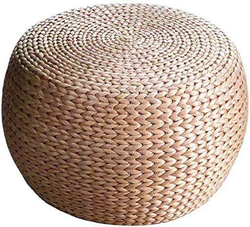 YIJIAN Home Sofa Stools Straw Rattan Weave Round Pouf,Office and Family Sofa Bench Wine Ottoman Footstool Coffee Table Chair Practical / 32 * 32 * 42CM