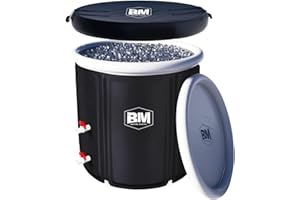 BEYOND MARINA Ice Bath Tub for Athletes Portable Cold Plunge Tub Outdoor, Inflatable Recovery Bathtub for Adults, Easy Install, 106 Gallons Capacity-2 Valves
