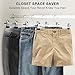 moopok 20 Pack Pants Hangers Skirt Hangers with Clips Metal Trouser Clip Hangers for Space Saving, Ultra Thin Rust Resistant Hangers for Skirts, Pants, Slacks, Jeans, and More