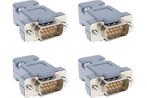 OTOTEC 4X VGA 15 Pin Male Connector DB15HD with Gold-Plated Contacts for Monitors and Projectors