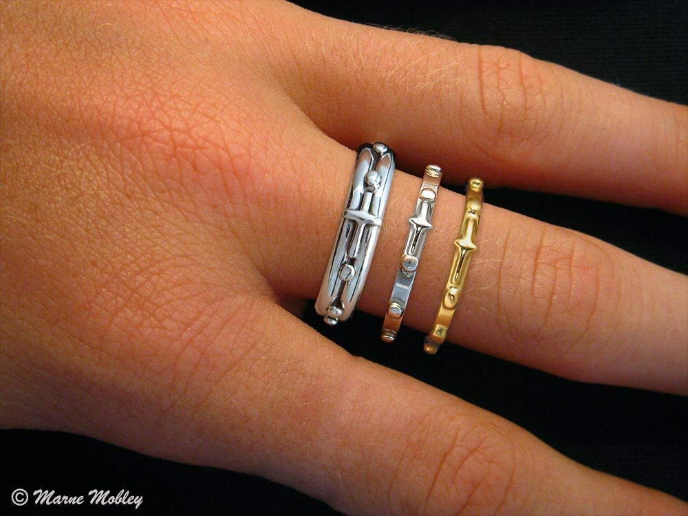 Sterling Silver or Gold Rosary Ring 