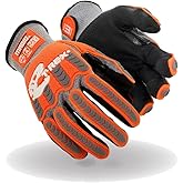 MAGID T-REX Flex Series ANSI A4 Foam Nitrile Coated Impact Gloves, 1 Pair, Size 8/Medium (TRX443)